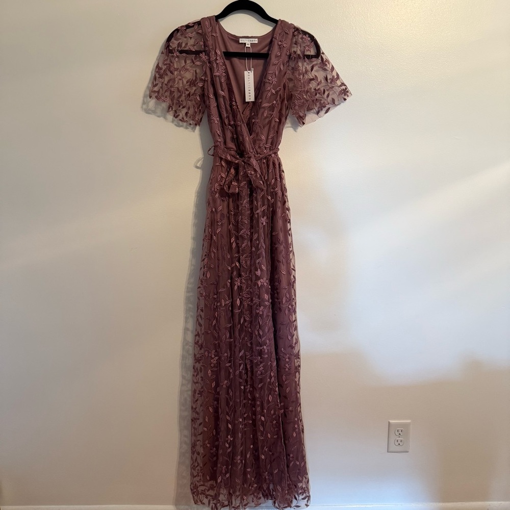 Baltic Born Dusty Rose Lace Maxi Dress